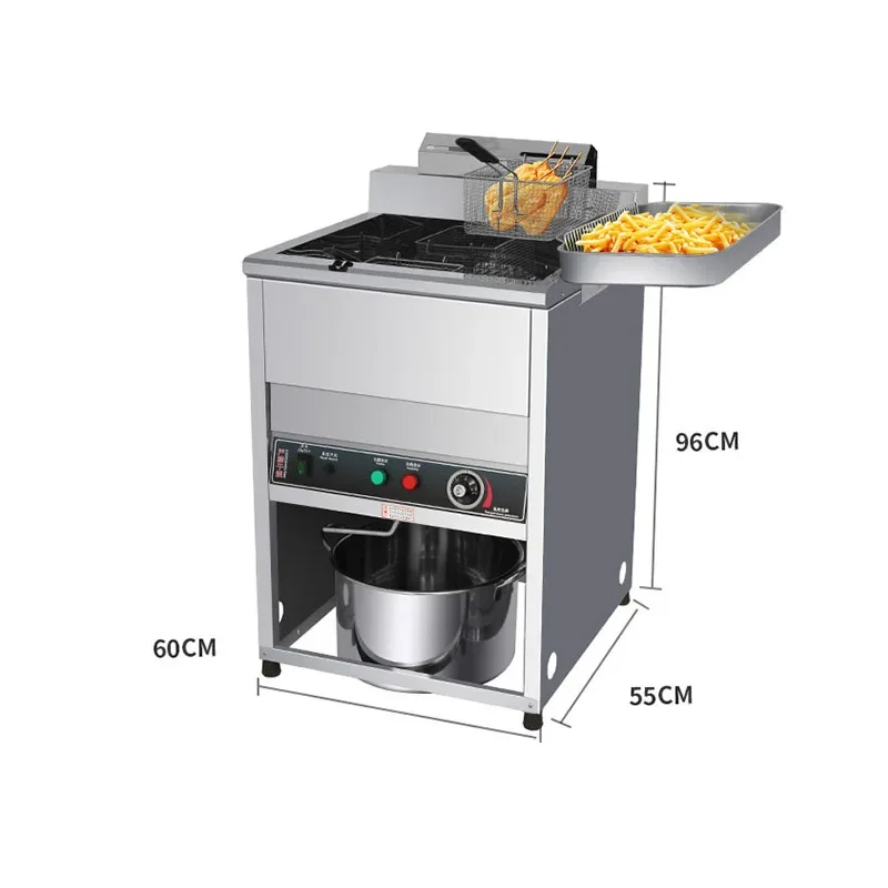 40-liter Electric Fryer Large-capacity Vertical Single-cylinder Double-cylinder Fryer Machine Fried Chicken Chain Equipment