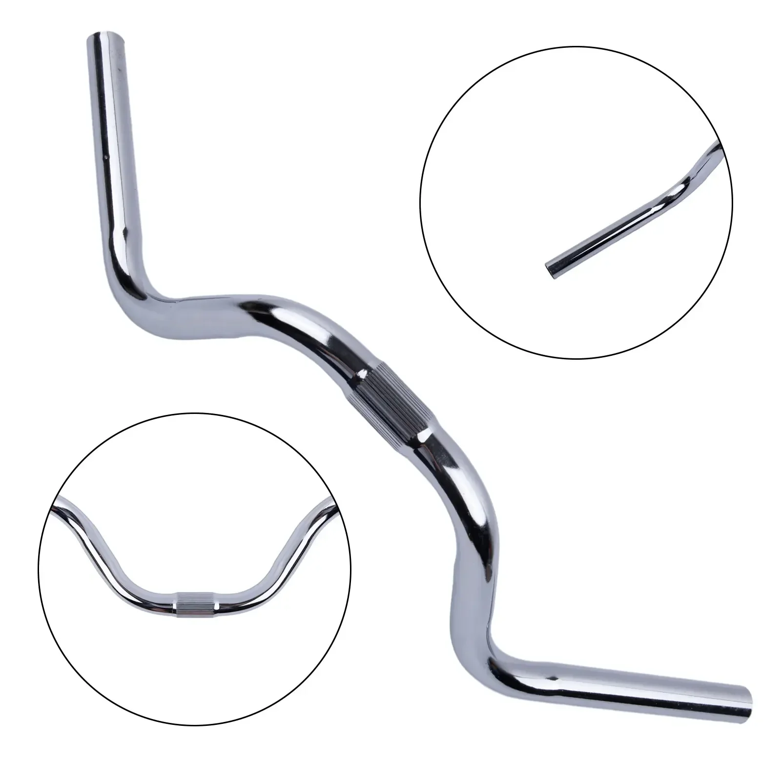 Bicycle Handle Bike Handlebar 22.2x560mm Mountain Bike Bicycle Princess Handle Silver Accessories With Small Curved