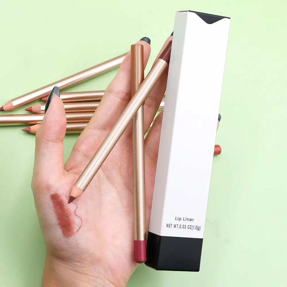 Cream Lip Liners Wholesale Makeup Private Label Logo Lipliner Pencil Lip Liner Pigmented Professional Cosmetics With Sharpener