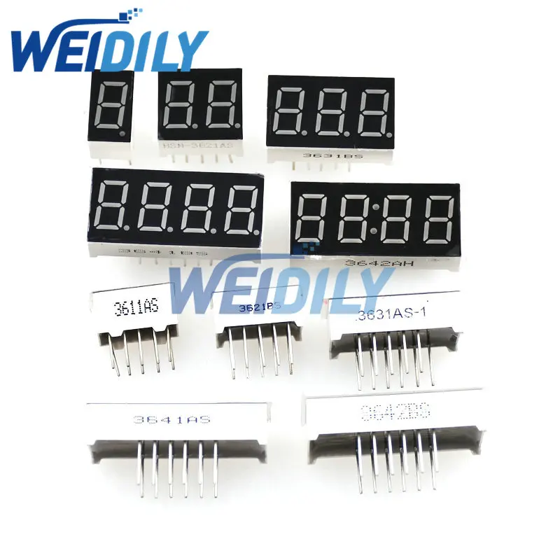 5 ADET 0.36 inç LED ekran 7 Segment 1 Bit/2 Bit/3 Bit/4 Bit Haneli Tüp Kırmızı Ortak Katot/Anot Dijital 0.36 inç led 7 segment