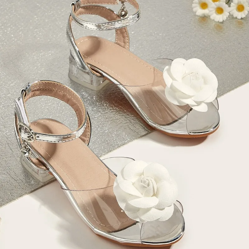 

Детские сандалии для девочек Princess 2026: Новые летние, легкие, роскошные, французские, мягкие туфли, модные, с розами, нескользящие, для вечеринок и выступлений