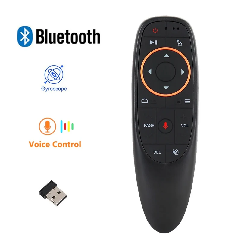 G10S Smart voice remote control 2.4G Wireless Gyro BT for IR Learning Android TV Box Q96 Max T95 Tx3 Mini X96 MinI TV Box iptv