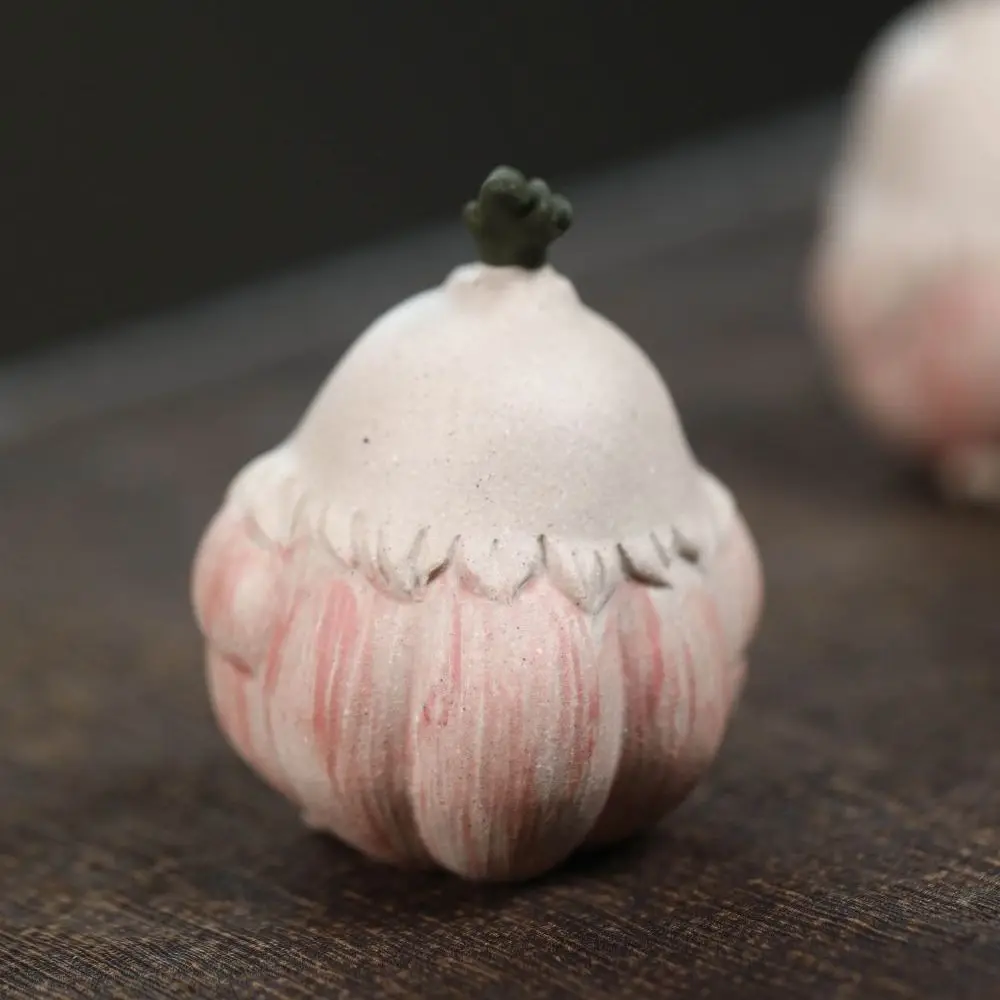 Zisha Clay Pet Ornament Handmade Bird Sculpture Garlic Chick Set Creative Tea Play Accessory Figurine