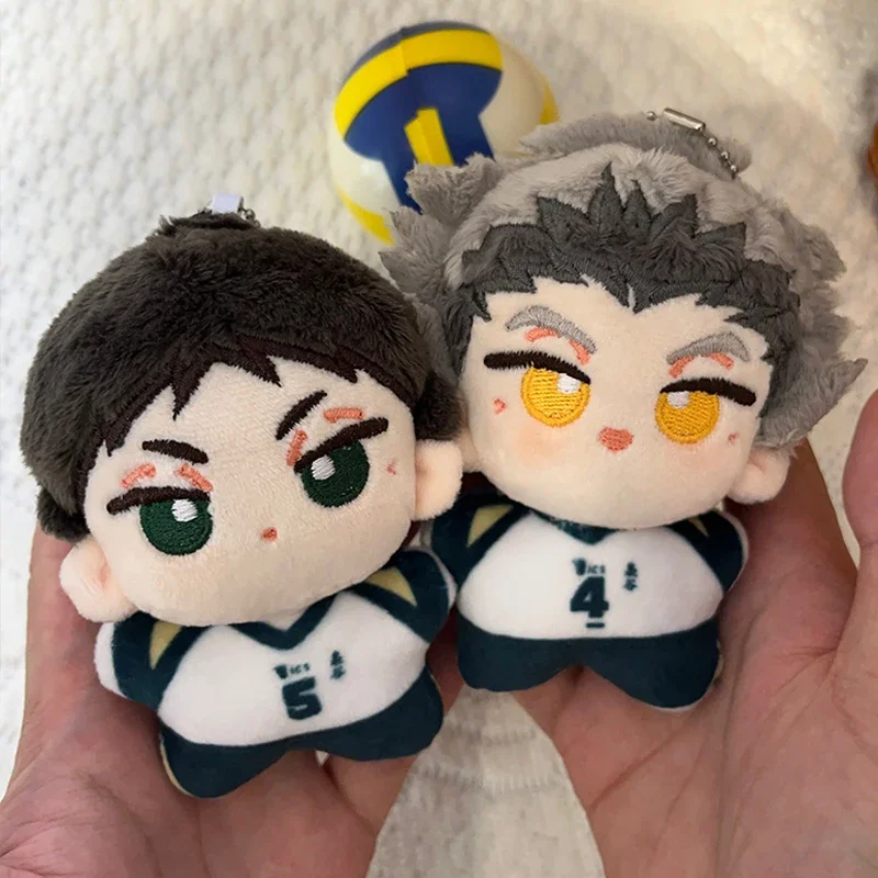 อะนิเมะ12ซม. Haikyuu! Kotaro bokuto akaashi Keiji คอสเพลย์น่ารักๆรูปปลาดาวปักลายการ์ตูนนำโชค