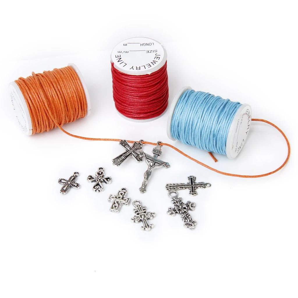 Waxed Cotton String 1mm Beading Thread Wire for DIY Craft Jewelry Bracelet Making and Beads Material