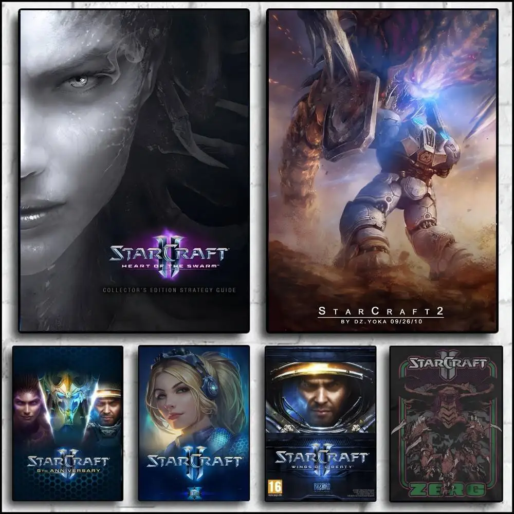Игра S-StarCraft 2, самоклеящаяся художественная водонепроницаемая бумажная наклейка, кофейня, бар, декор стен комнаты