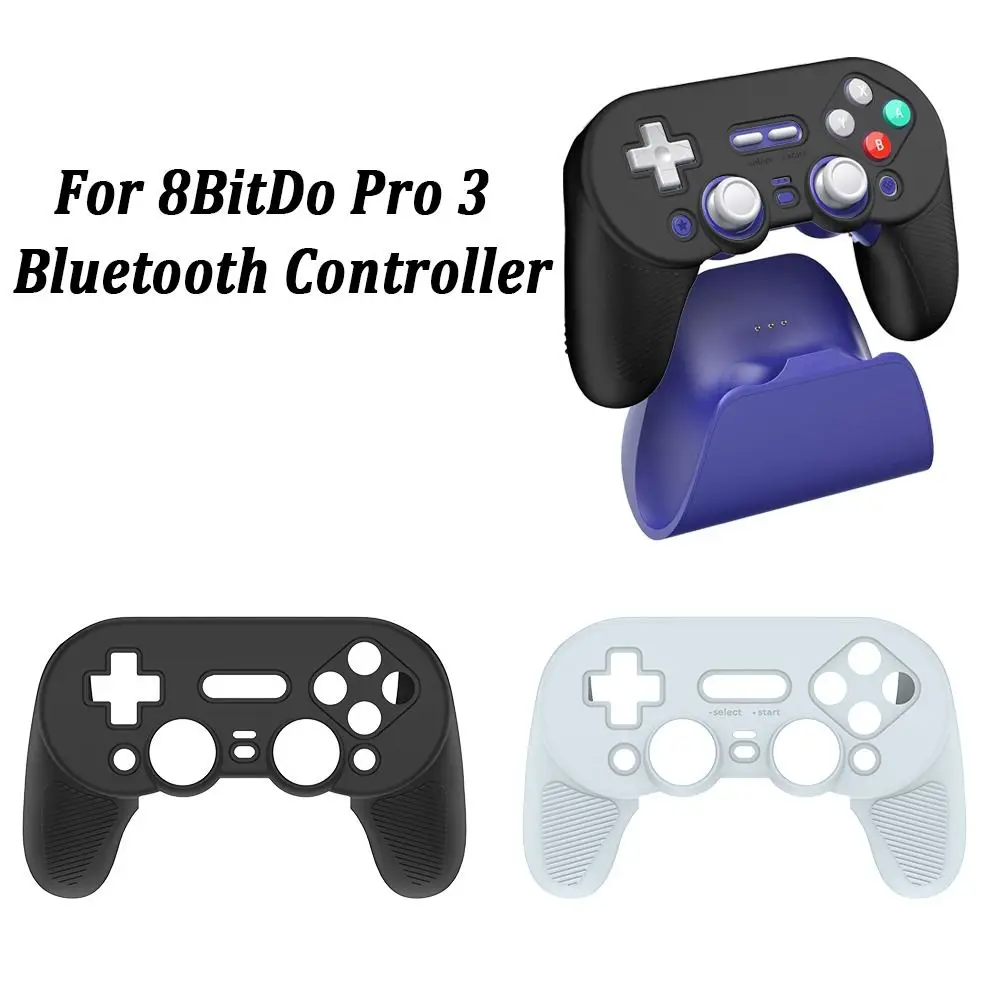 Silicone Gaming Controller Case Anti-Slip Anti-Scratch Console Protective Cover Shockproof for 8BitDo Pro 3 Bluetooth Controller