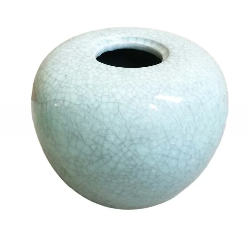 

Watermelon altar white jade wipe ink ice crack high temperature antique desk lamp base