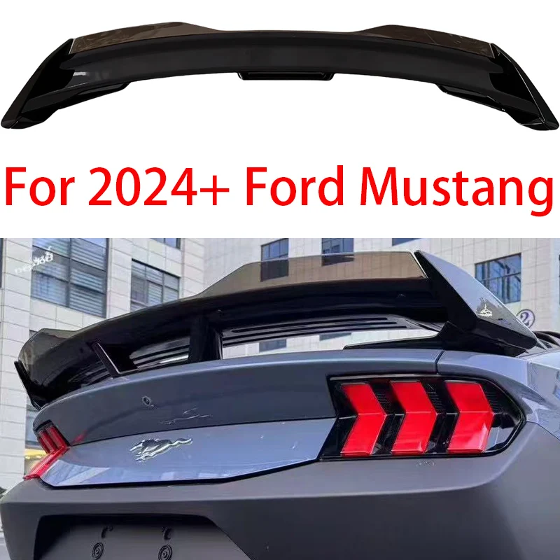 

For Ford Mustang 2024 Rear Spoiler Body Kit ABS Material Splitter Diffuser Tail Wing Back Trunk Accessory Part Dark Horse