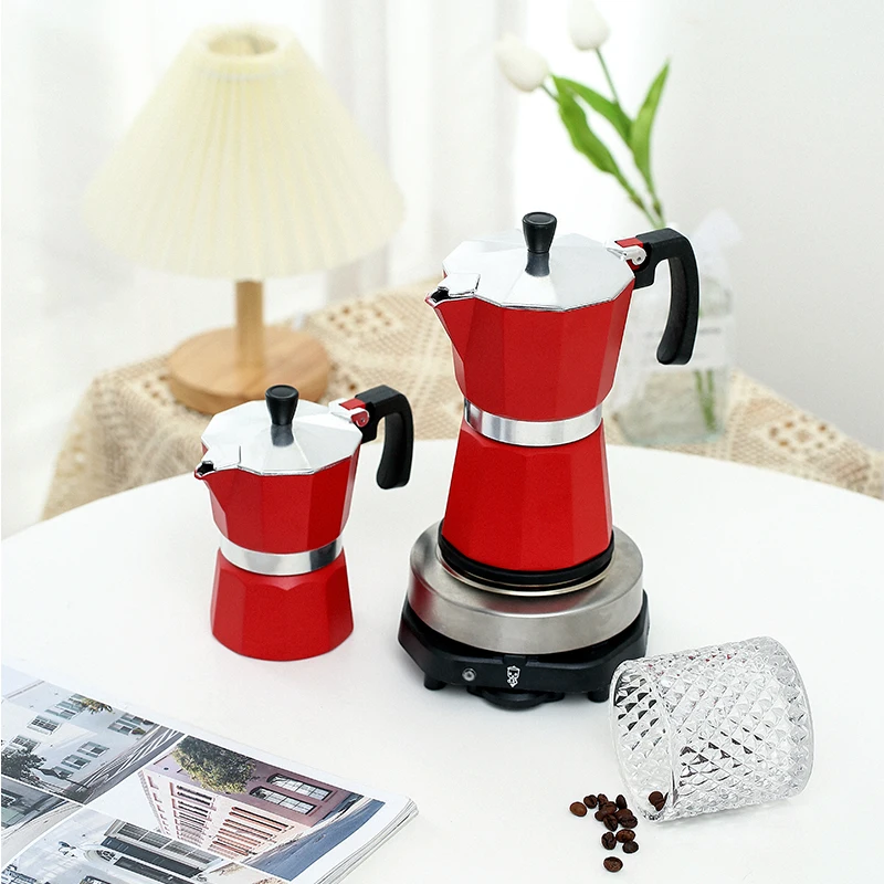 

hot selling moka express colors aluminum italian moka espresso stainless steel stove top moka pots