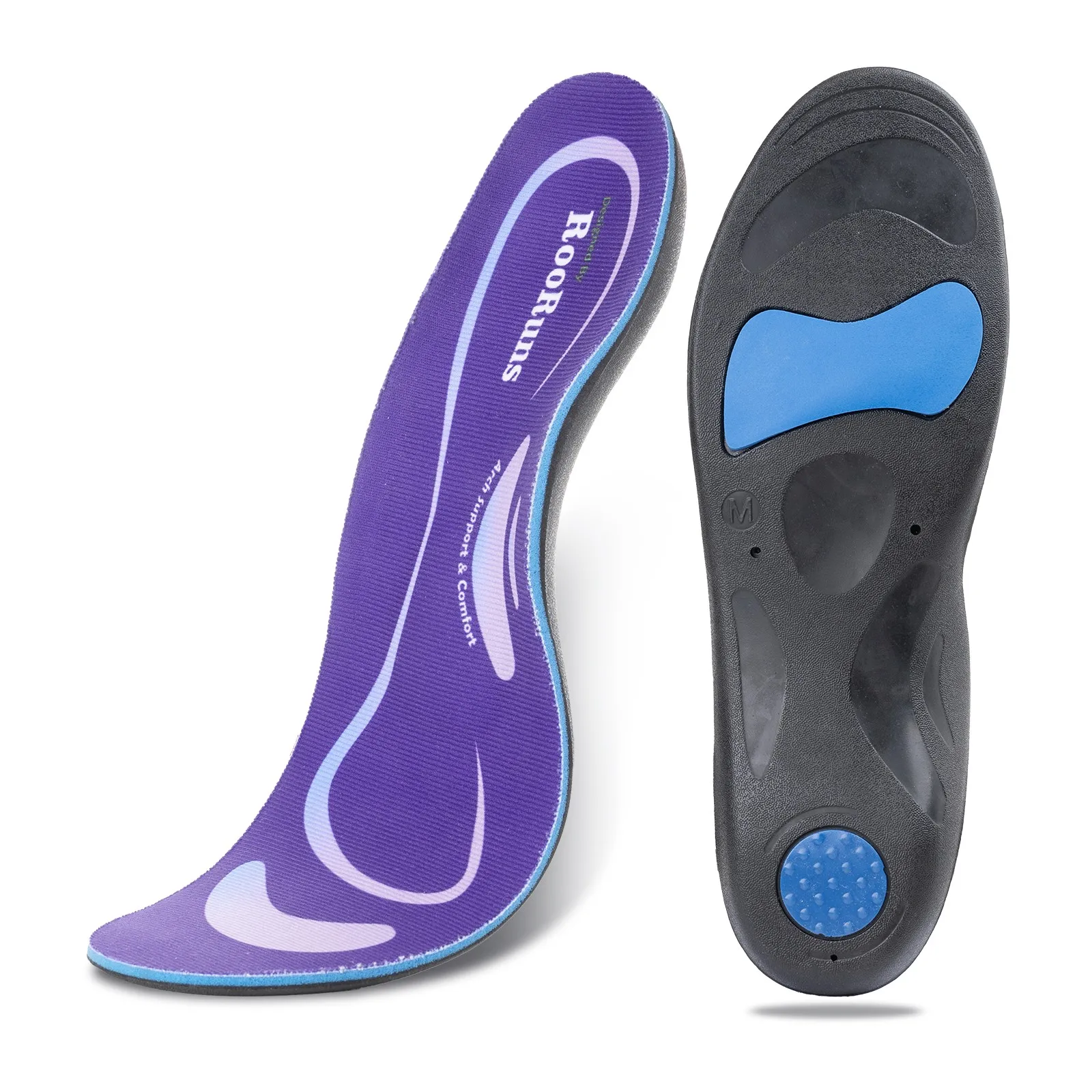 Arch Support Sports Insoles, Orthotic Shoe Inserts for Plantar Fasciitis, Foot Heel Pain Relief, for Running Walking Standing