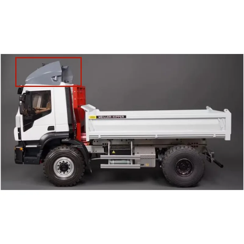 

Simulation High Roof Spoiler Kit with LED Light for 1/14 Tamiya RC Truck Tipper JUWUBA Model Car DIY Accessories