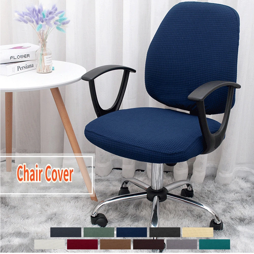 2pcs/set Office Chair Cover Waterproof Chair Cover  Computer Chair Slipcovers Anti-dirty Rotating Gaming Seat Cover Protectors