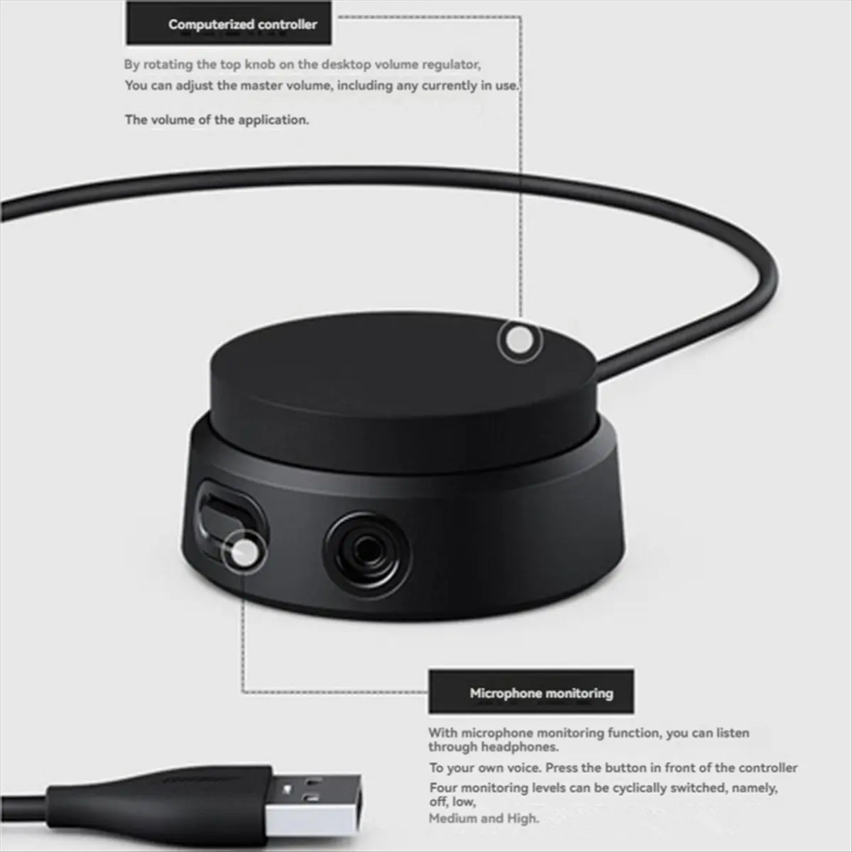

[N11R} USB-контроллер громкости для наушников Bose QC35 QC45, 3,5 мм, наушники, подключенные к звуковой карте, контроллер громкости USB