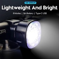 CYCLAMI Bike Light Rechargeable Waterproof Bicycle Front Light with Taillight Set Flashlight Bicycle Light Set Cycling LED