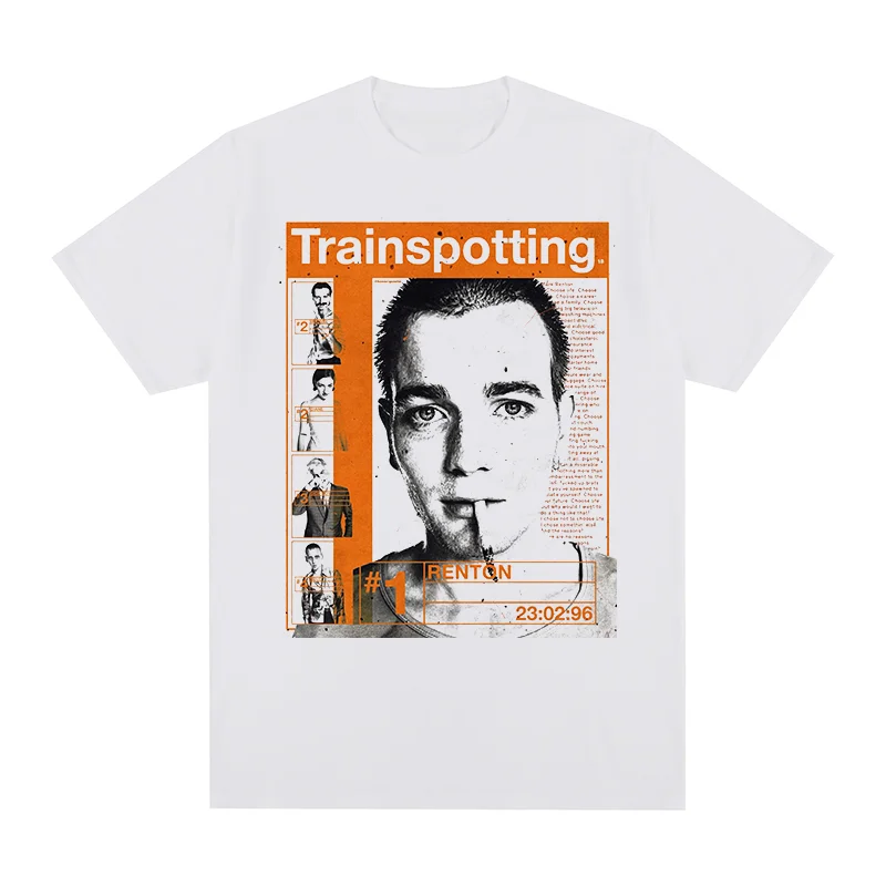 Camiseta Vintage Trainspotting, nuevo retrato Retro, diseño clásico, camiseta Popular británica de algodón para hombres, nueva camiseta, tops para mujer