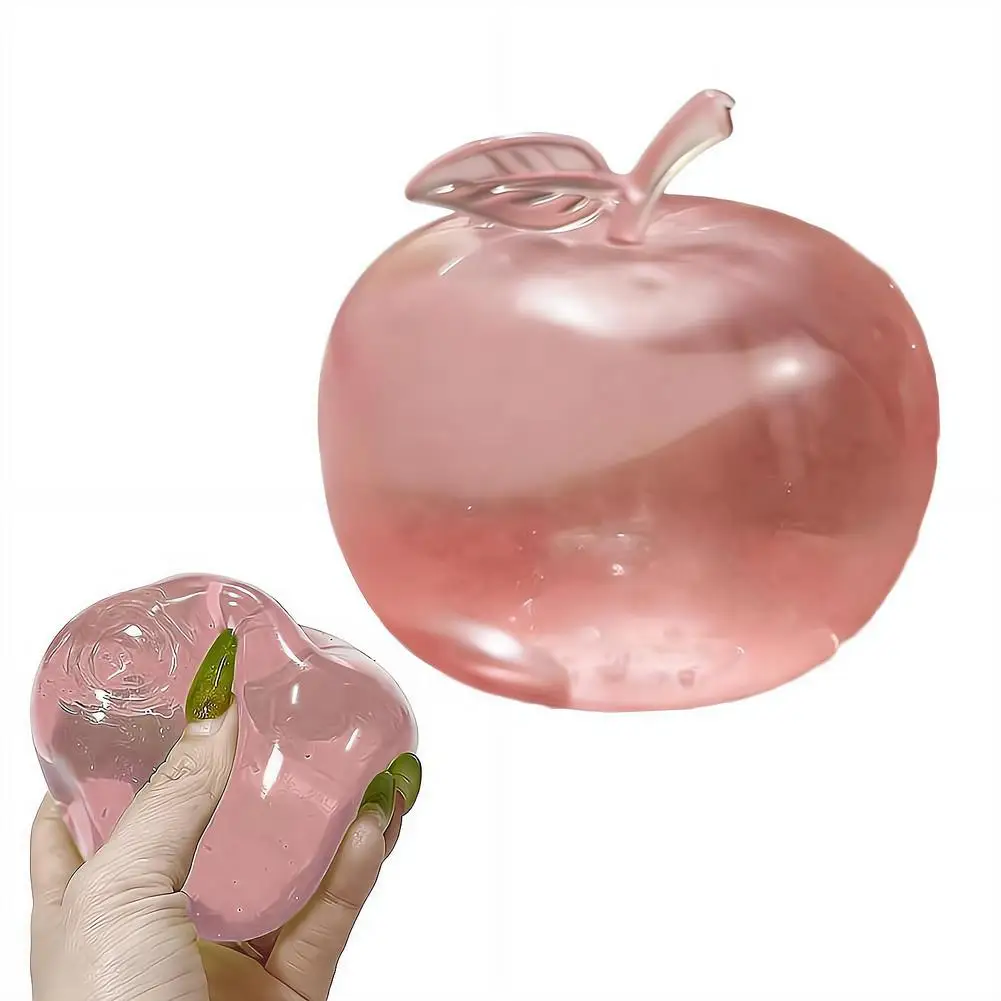 Weicher Grüner Apfel Stressball Sanftes Fidget-Sensorikspielzeug Langsam Zurückfederndes Quetschspielzeug für Erwachsene Geburtstagsgeschenk Stressabbau