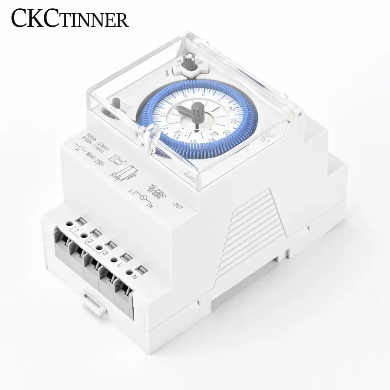 SUL181D AC220V Din Rail Mechanical Timer Relay Electrical Programmable 24 Hour Time Switch 15 Minutes 96 Times