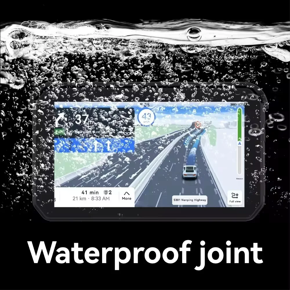 أندرويد السيارات للدراجات النارية 6 ''شاشة تعمل باللمس مع نظام تحديد المواقع TMPS مقاوم للماء Carplay اللاسلكية المضادة للاهتزاز النسخة الليلية كاميرات الفيديو