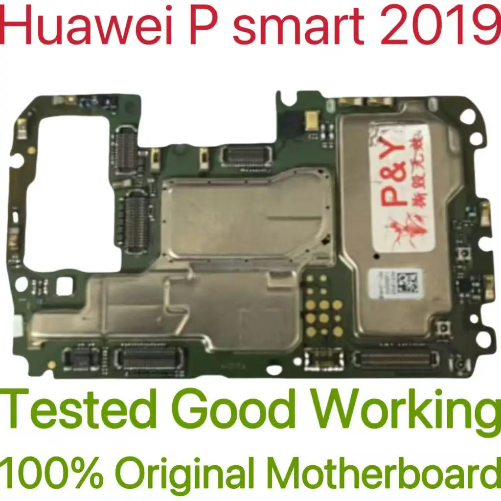 Origineel ontgrendeld moederbord voor Huawei P Smart 2019 moederbord moederbord ontgrendeld met chips circuits flexkabel