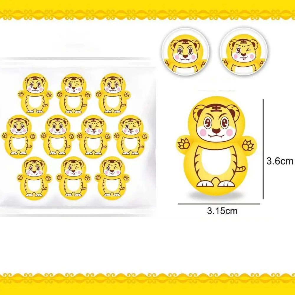 10PCS Mini Plastic Tumbler Toy Desktop Cartoon Animals Tummy Time Toys Educational Roly-poly Kindergarten Supply