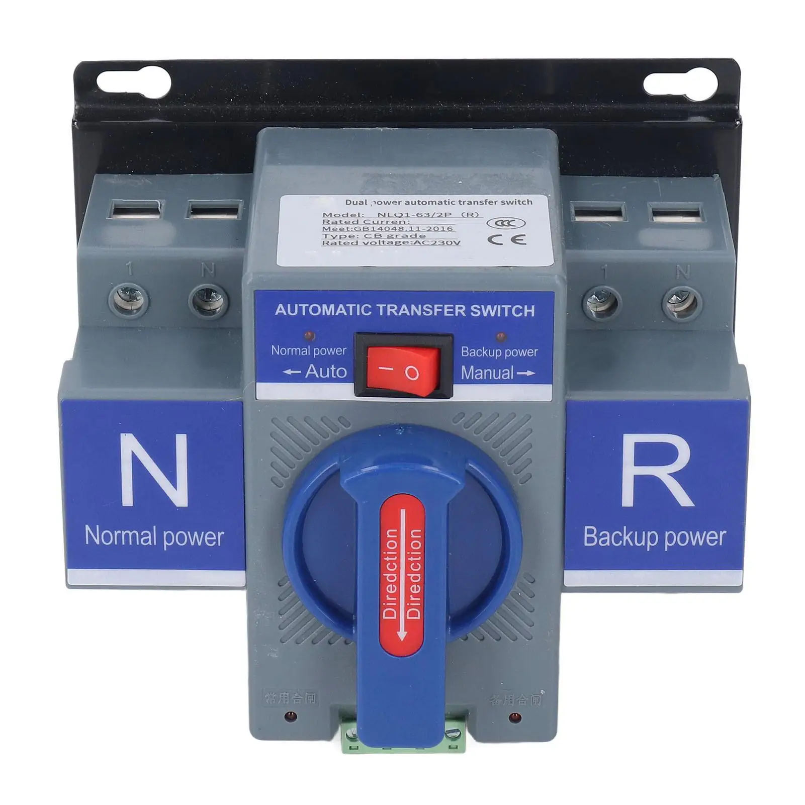 

Double Power Automatic Transfer Switch 2P CB Type Mini Changeover AC230V for household Solar System