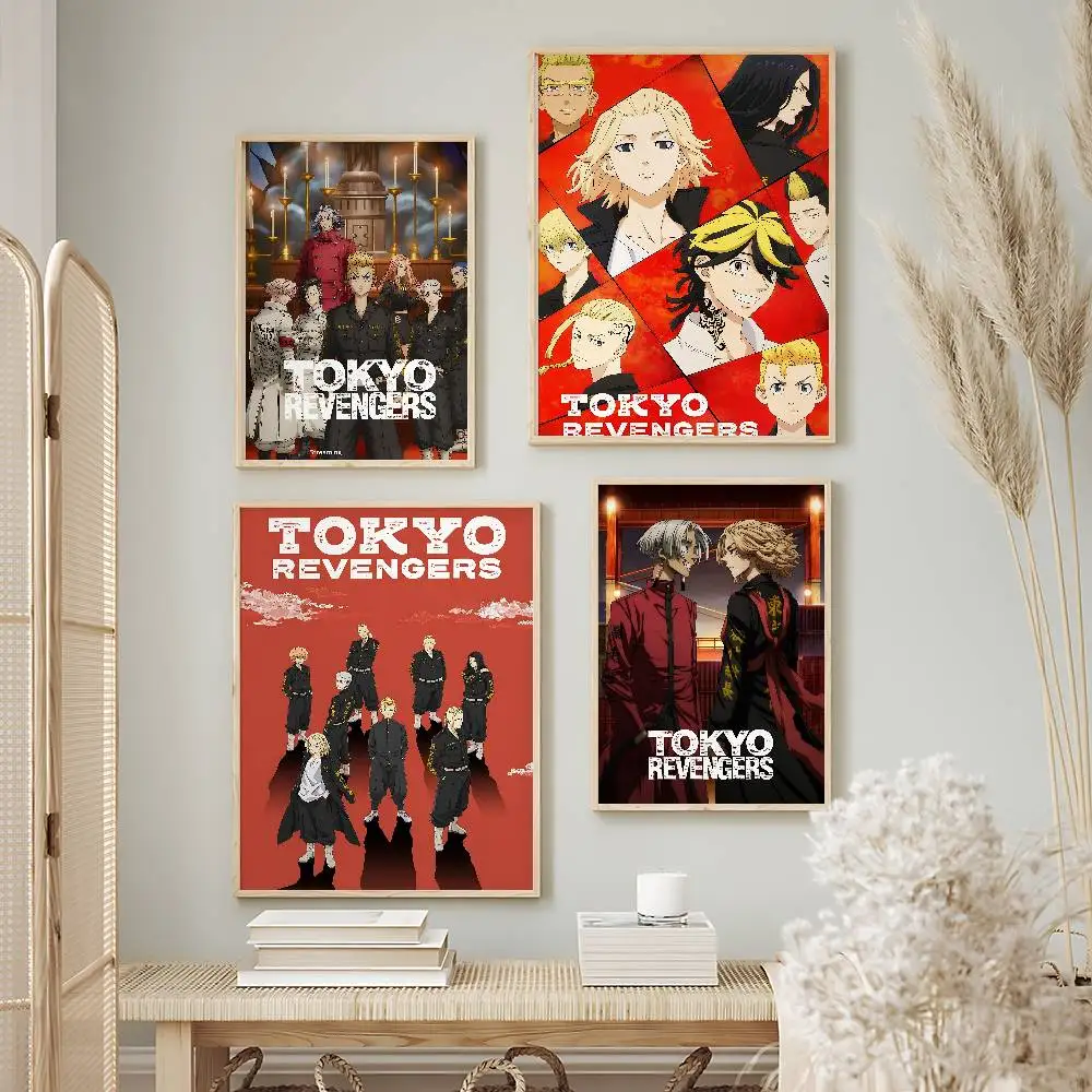Trending Anime Tokyo Revengers Posters Premium Self-Adhesive No Residue Wall Sticker for Home Office Bar Decor