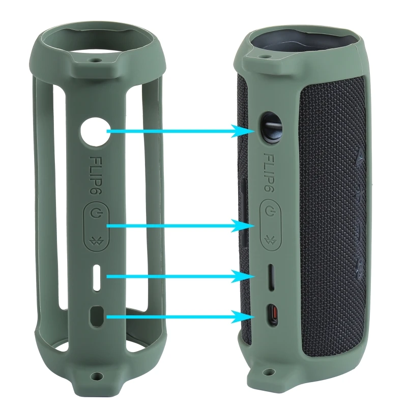 أغطية محمولة مقاومة للعرق لمكبر الصوت Flip 6 اللاسلكي قابلة للغسل A0NB