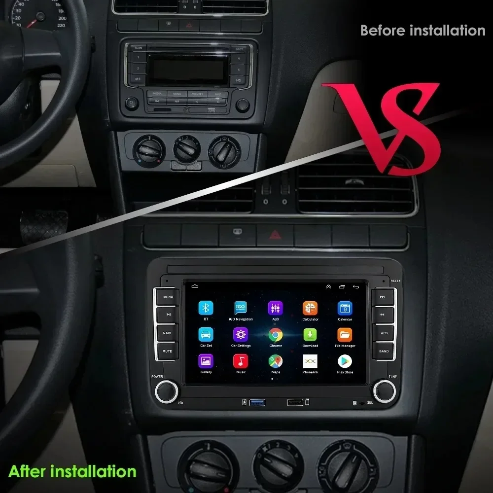 Android Car Radio 2Din for Volkswagen Golf 5 6 Passat B6 B7 CC VW Polo 6R Jetta Tiguan Autoaudio Carplay Multimedia Navigation