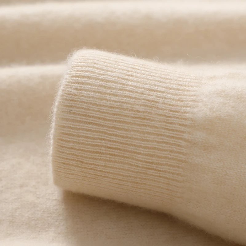 Men Knitted Round Neck Pullover Australian Wool Sweater Thick style Long Sleeves Warmth Anti-pilling High quality Basic Tops