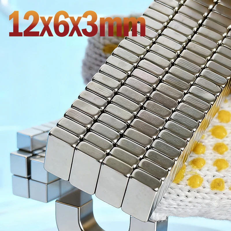 12x6x3 مللي متر كتلة المغناطيس مربع 12*6*3 مللي متر ملحق الثلاجة المطبخ السبورة الحرفية لتقوم بها بنفسك مكتب 12x6x3 المغناطيس 10-500 قطعة #5