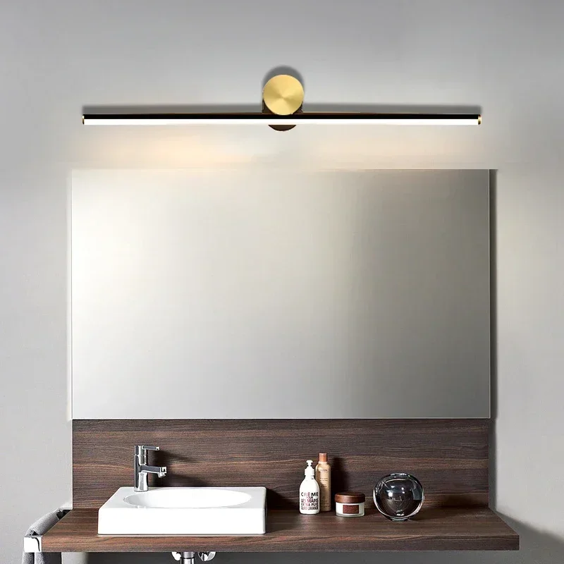 Luz LED frontal moderna para espejo, lámpara blanca y negra para decoración del Hogar, baño, lavabo, tocador, cocina, iluminación de pared, 40/60cm