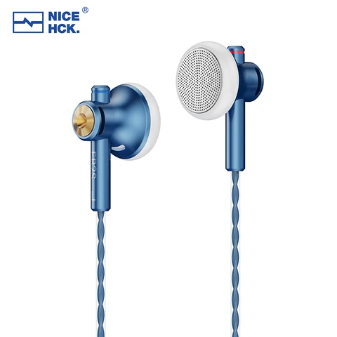 Nicehck eb2s pro 3.5mm plug microfone de cabeça plana fone de ouvido de alta fidelidade com fio 15.4mm lcp música dinâmica fone de ouvido vocal pk1 pk2 mx500