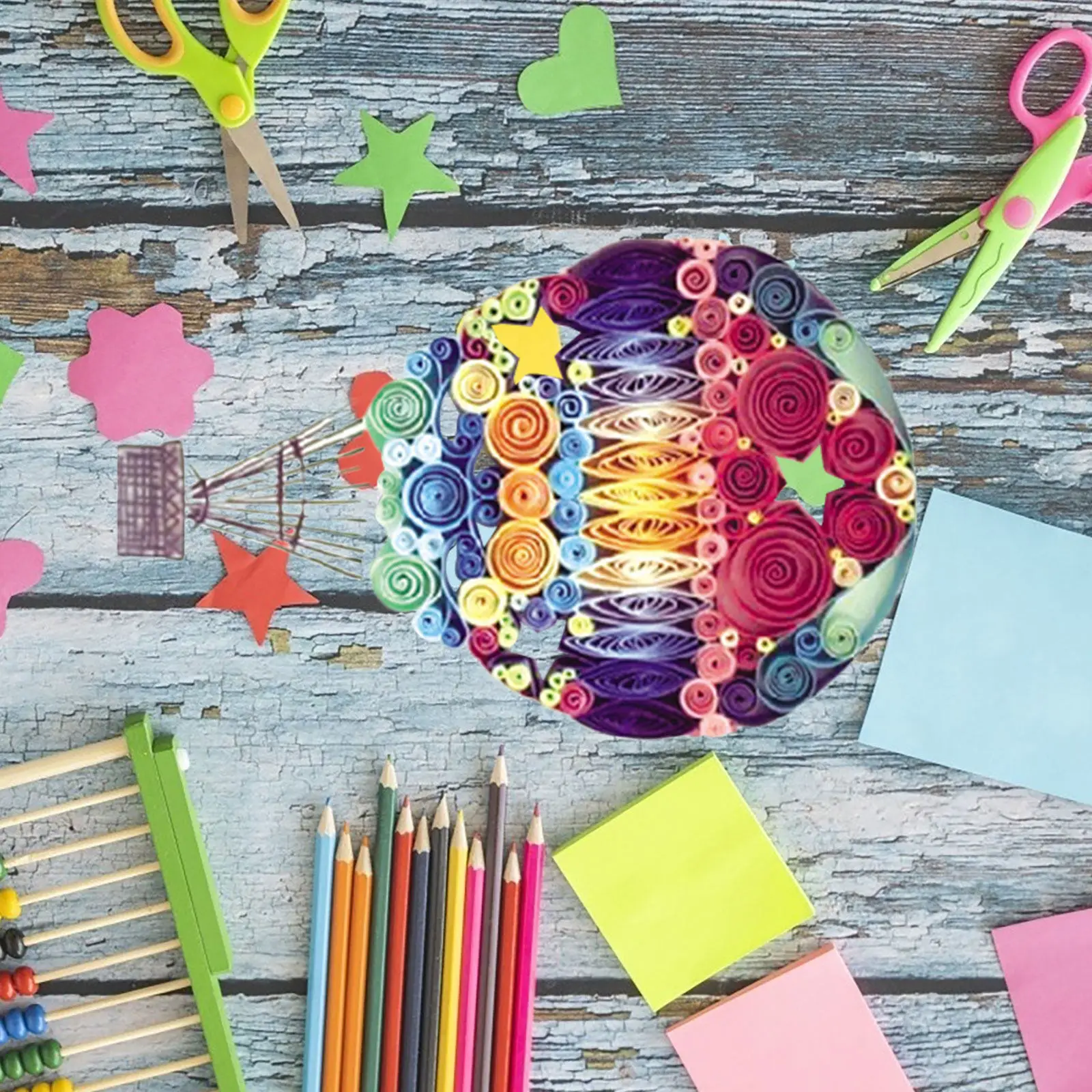 

Набор для квиллинга из бумаги в ярких цветах: тема «Воздушный шар». Идеально подходит для поделок, декора дома и изготовления подарков.