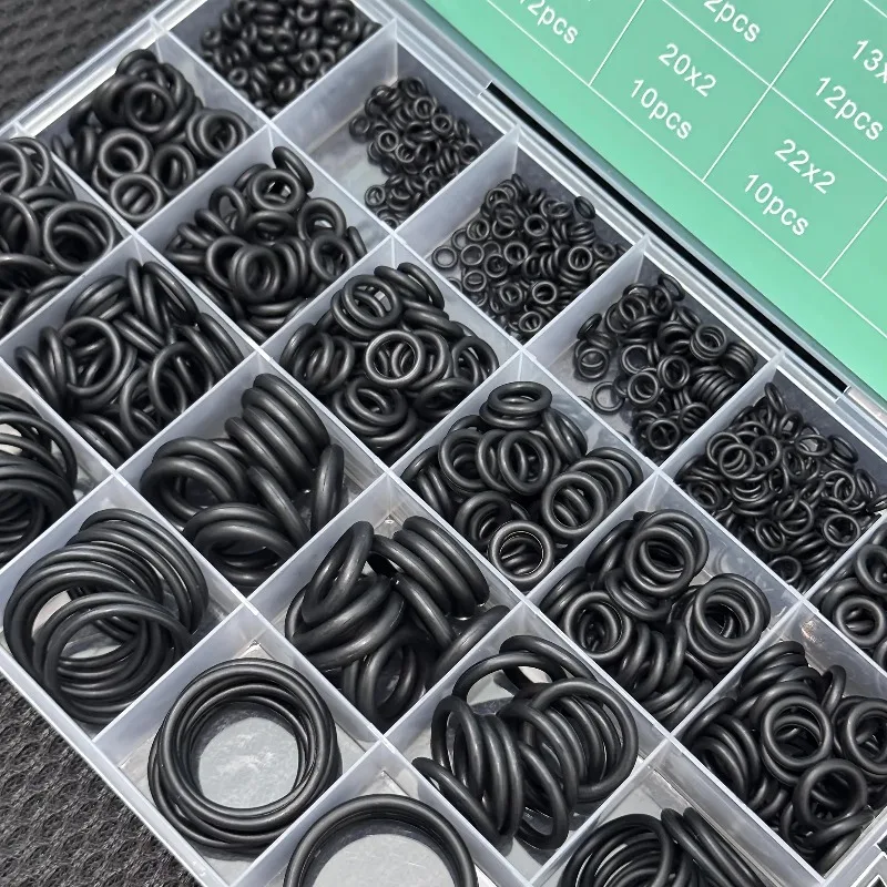 1020pcs Boxed Nitrile O-Ring Repair Kit Sealing Ring Set Wear-resistant And Oil-resistant Repair Gasket Rings Set