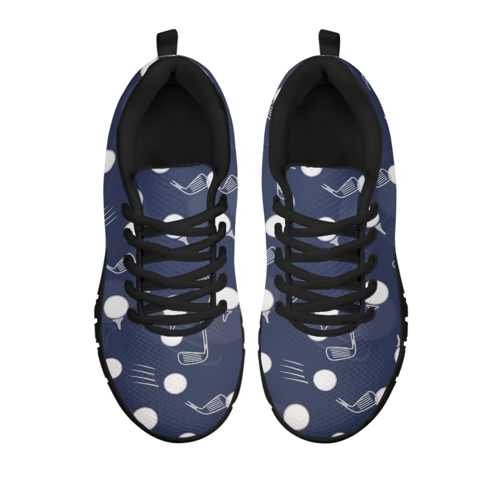 Coloranimal Golf Pattern Print Women Breathable Athletic Shoes for Daily Walking Durable Fitness Footwear for Travel