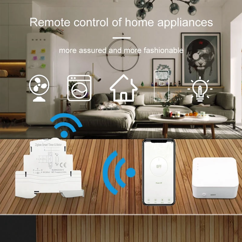 Tuya Smart Life ZigBee 16A Din Rail 1P Switch KWh Meter with Monitor Timer Support App Remote Control [Life diary]