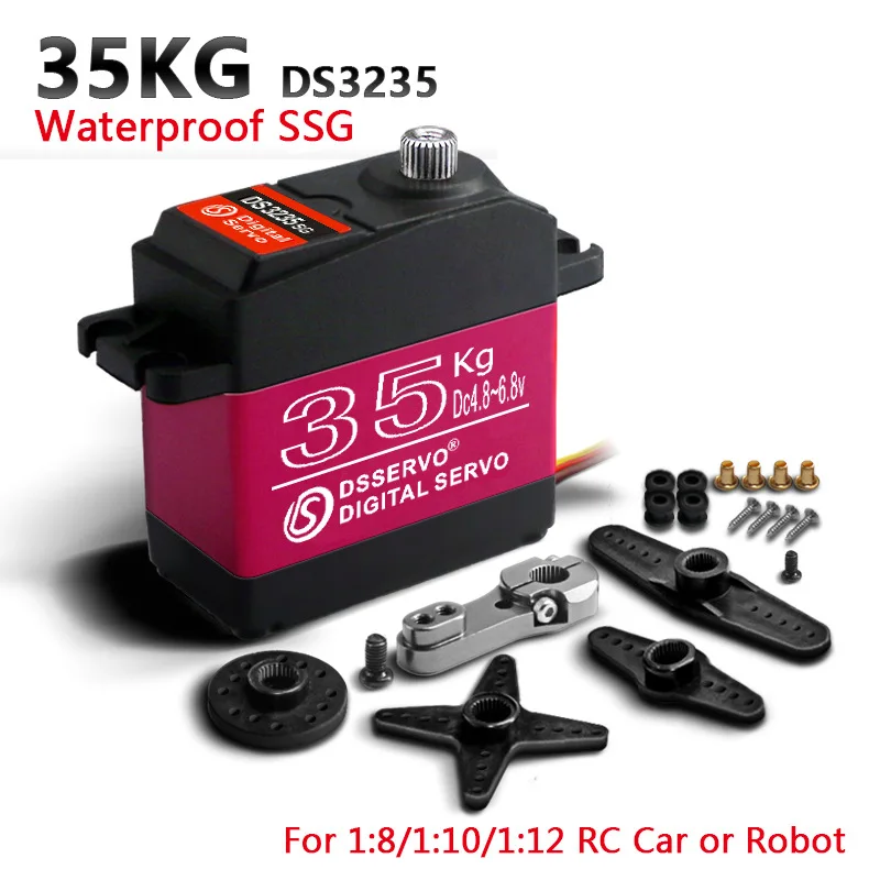 DS3235MG 35KG Coreless Digital ServoIP66Waterproof Metal Gear 180/270° for RC Crawler Robot Arm Boat 1/8 1/10 1/12 with 25T Horn