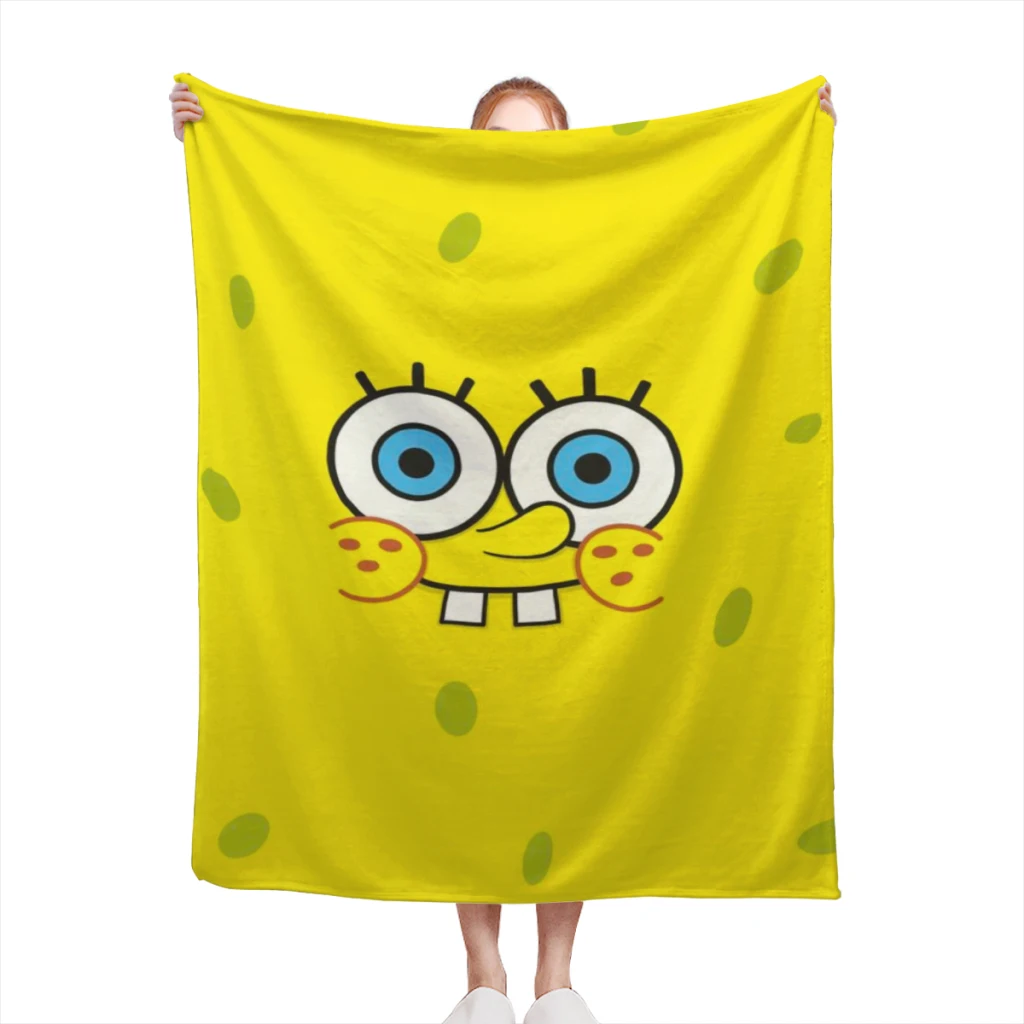 SpongeBob Medium Blanket Fluffy Soft Bedroom Decor Sofa Blankets Comforter Home and Decoration