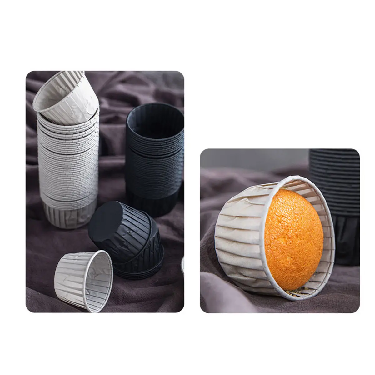 50 pcs Muffin Baking Cups Cupcake Paper Liners Halloween Christmas New Year Cake Paper Cup Cake Paper Holder Cake Holder Oil