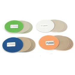 50/20 Pcs Sandpapers Hook And Loop 3-Inch 3000 5000 7000 10000 Grit Sand Paper Sanding Discs For Dry Wet Grinding Abrasive Tools