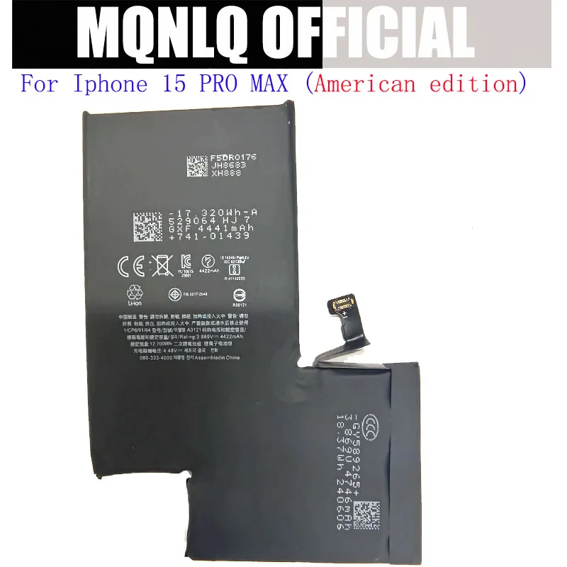 For Iphone 15 pro A3011 Battery A3121 For Iphone 15 PRO MAX Battery(American edition) Bateria image 2