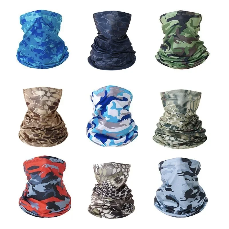 UV-bescherming Ice Silk face cover nekbuis outdoor motorfiets sjaal ademend Moto offroad gaiter camo leger bandana