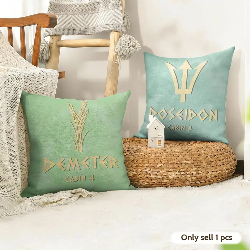 Novel P-Percy Jackson The Olympians Cushion Cover Organic Linen Square Pillow Case Durable Non-Allergenic And Kind To Skin
