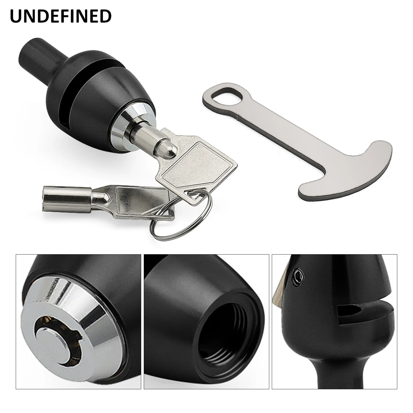 Motorcycle Anti Theft CNC Aluminum Handlebar Helmet Lock For Harley Sportster Softail Dyna Touring Models 1996- Later