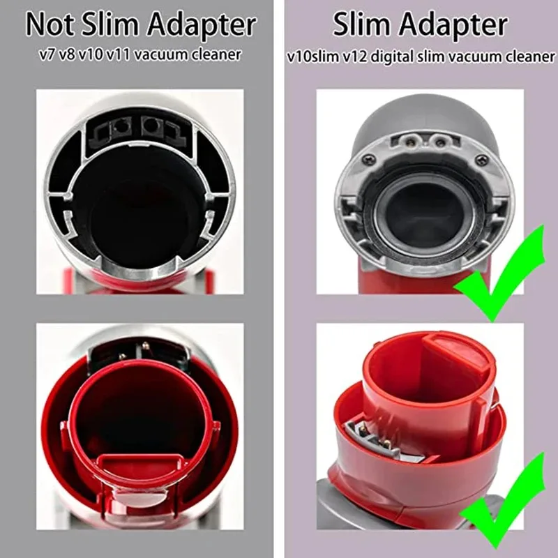 Bottom Adapter For Dyson V10 Slim V12 Digital/Slim Vacuum Cleaner Quick Release Low Reach Cleaning Tool Accessories Spare Parts