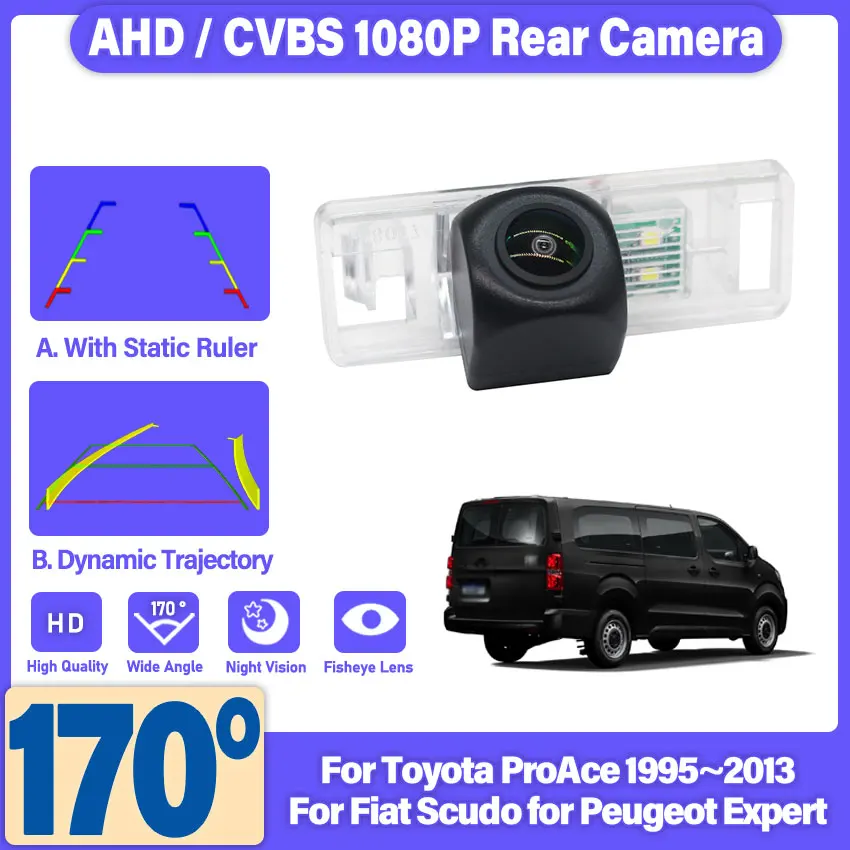 For Fiat Scudo for Peugeot Expert for Toyota ProAce 1995~2013 Rear Camera CCD Full HD Night Vision Backup License Plate Camera