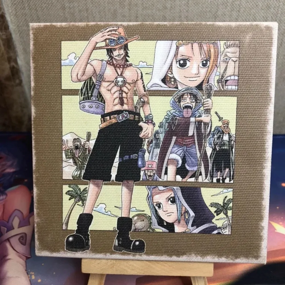 

ONE PIECE Portgas·D· Ace Anime Game Peripheral Collection Wooden Printing and Painting Christmas Present Toys DIY Homemade