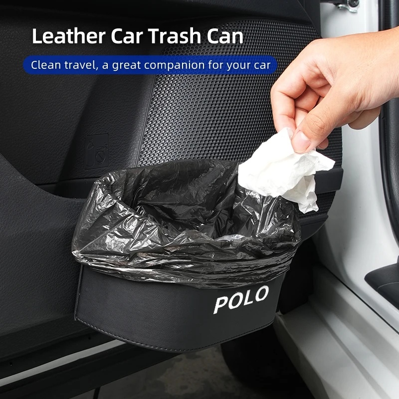 

Car Trapezoidal Sloped Black Leather Door Multi-Functional Storage Compartmen For VW Polo Golf mk5 Passat Scirocco Jetta GTE GTI