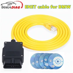 ESYS ENET Cable For BMW F-series ICOM OBD2 Coding Diagnostic Cable Ethernet to Data OBDII Coding Hidden Data Tool OBD2 Scanner